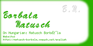 borbala matusch business card